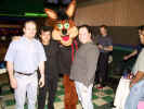 Chilton, Ralph, & John with Spurs mascot, The Coyote